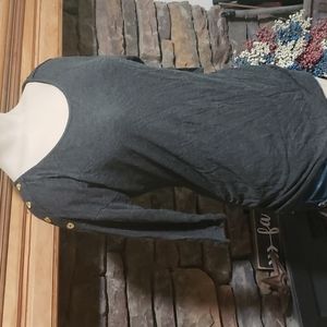 Button Shoulders 3/4sleeve top sz S